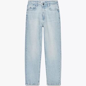 Zara Light Blue High Waist Mom Leg Jeans